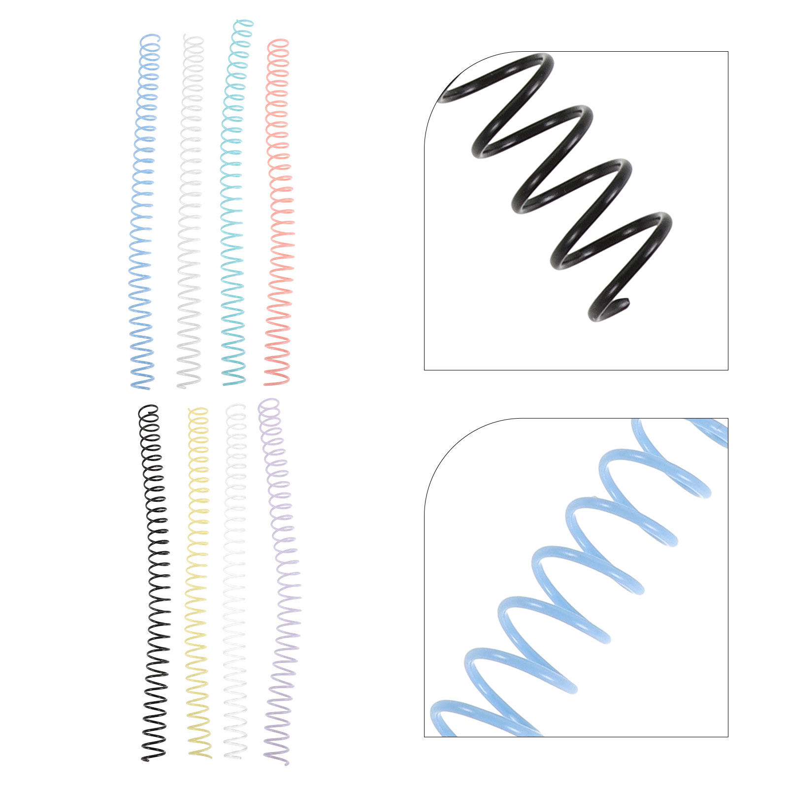 Binding Comb Plastic - 8Pcs Plastic Spiral Binding Coils Colorful