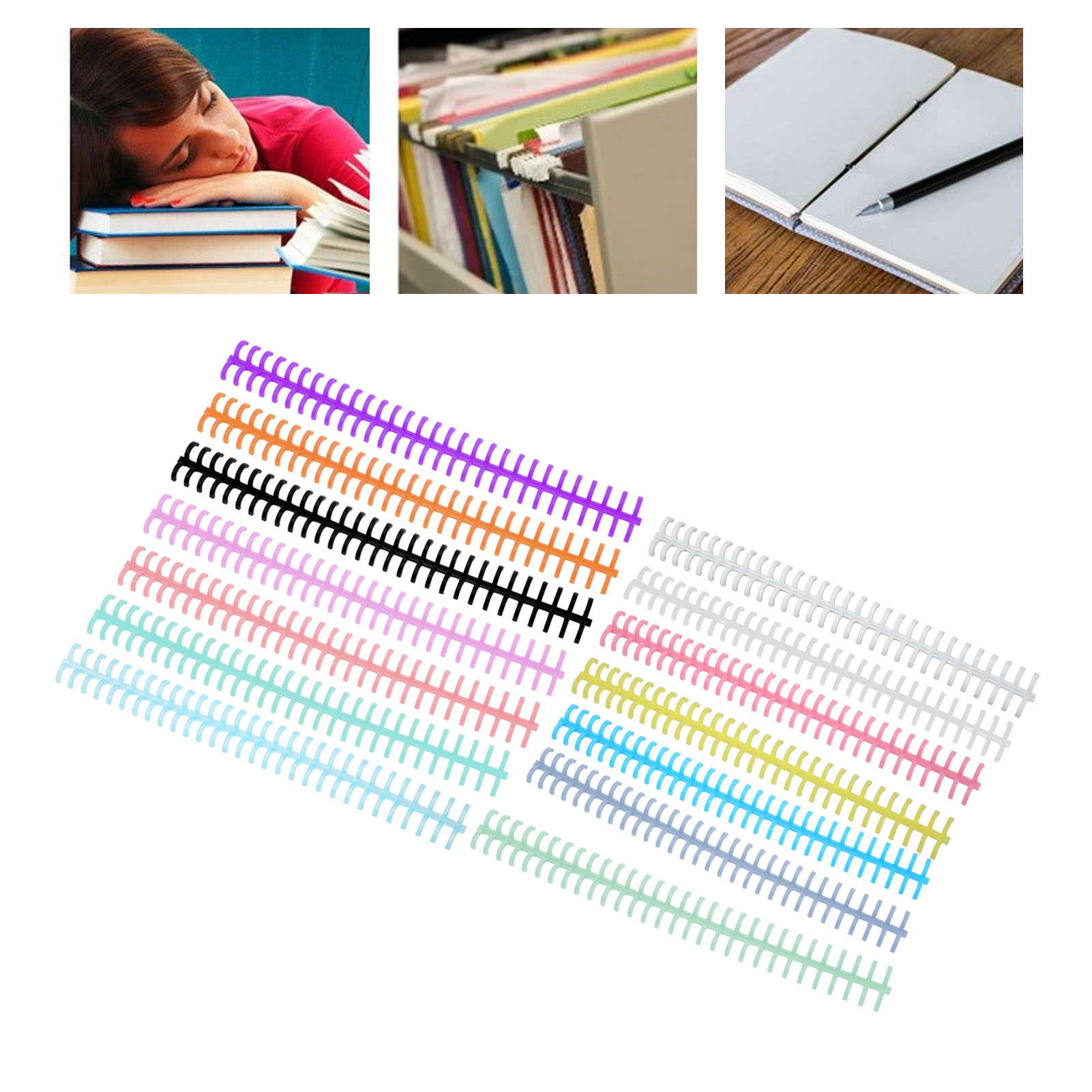 10PCS 30 Hole Loose Leaf Bindi - Binding Comb Plastic ulasan dan harga