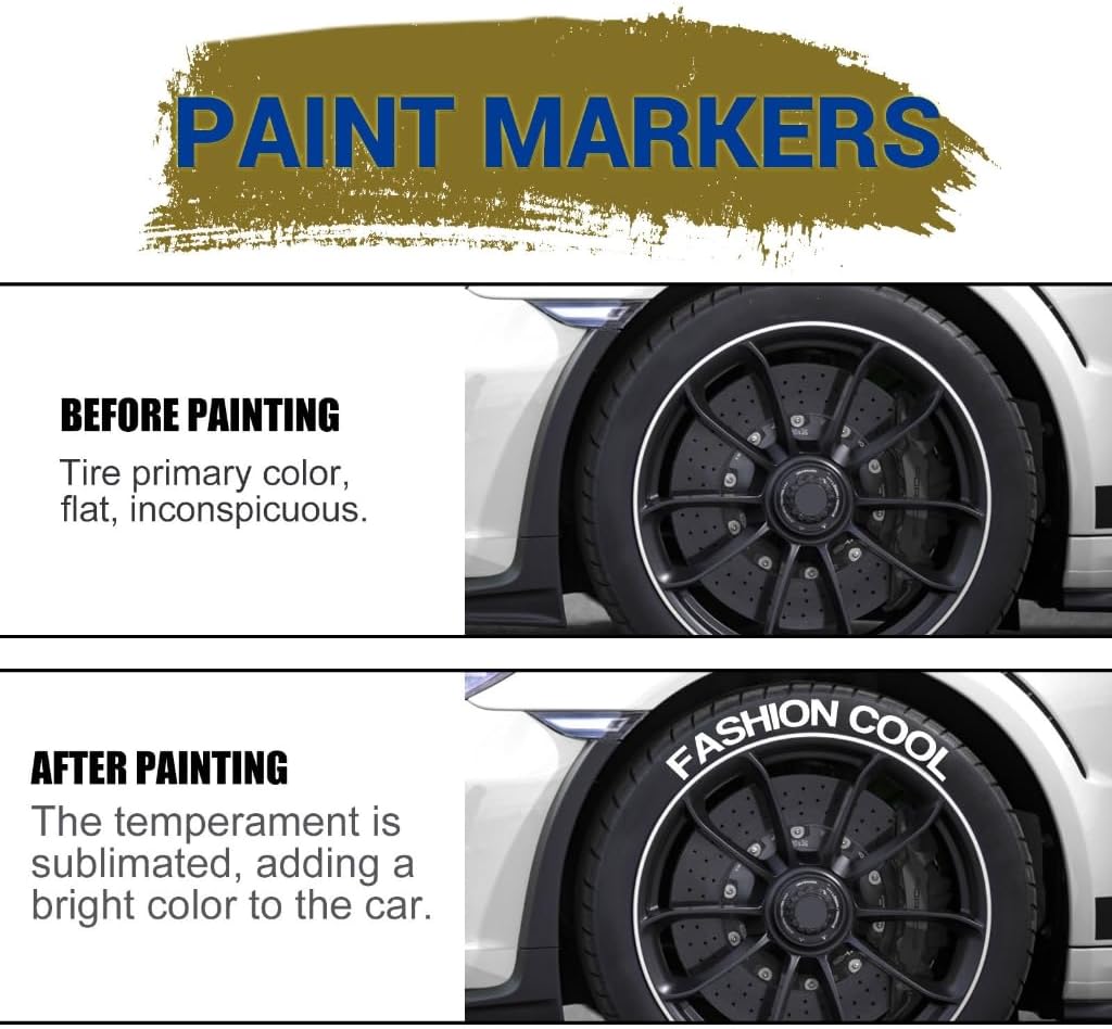 White Waterproof Cars Wheel Ti - Whiteboard Marker Set ulasan dan harga