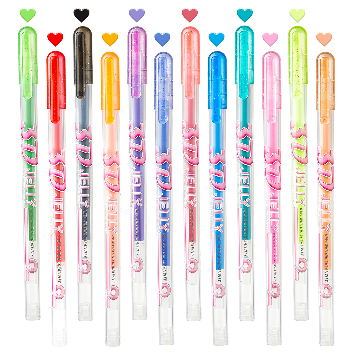 SHANDS 12PCS 3D Jelly Gel Pens - Gel Ink Pen Set ulasan dan harga