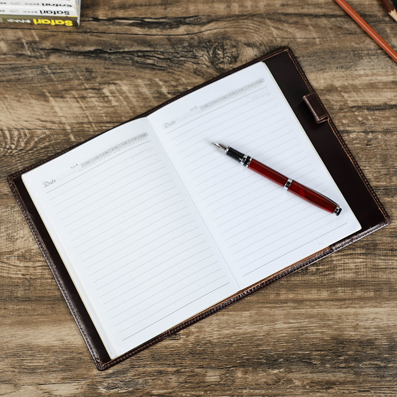 Genuine Leather Handmade A5 La - Stationery Supply Business ulasan dan harga