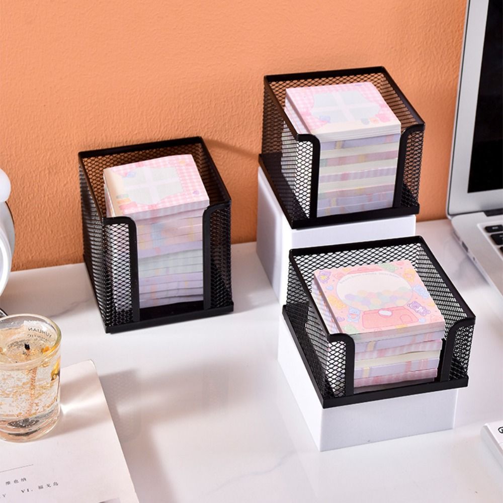 Black Mesh Paper Cube Mini Mem - Sticky Note Cube ulasan dan harga