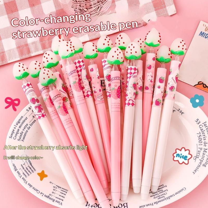 Strawberry Design Erasable Gel - Gel Ink Pen Set ulasan dan harga