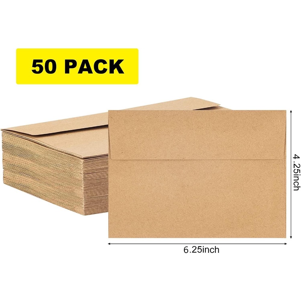 50-pack kraft paper envelopes  - Letter Envelope Kraft ulasan dan harga